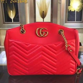 GG Marmont matelasse tote Bag Red Original Leather 443501